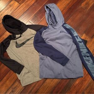 Nike Men's Black and Gray Hoodie Set